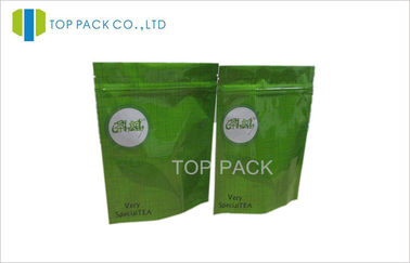 Le thé vert en plastique tiennent des poches 500 grammes avec le gousset inférieur