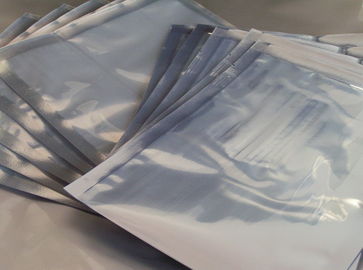 L'aluminium zip-lock un VMPET clair transparent latéral d'impression faite sur commande/emballage en plastique d'aluminium poches de papier aluminium met en sac