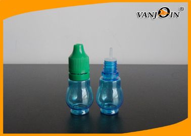 15ml vident les bouteilles liquides d'E-clope bleu avec les couvercles à visser colorés, bouteilles en plastique de liquide d'E
