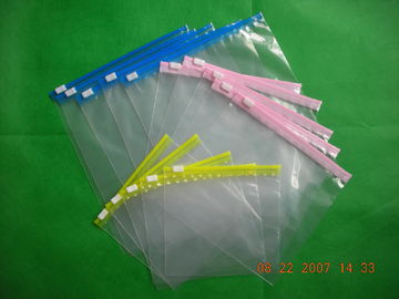 Emballage de poche de tirette de tissu de poly poignée d'ANIMAL FAMILIER/PE avec le glisseur adapté aux besoins du client