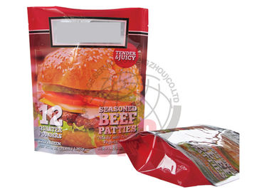 L'hamburger se tiennent vers le haut de la certification latérale de la preuve ISO14000 de l'eau de joint de la poche 3 de tirette