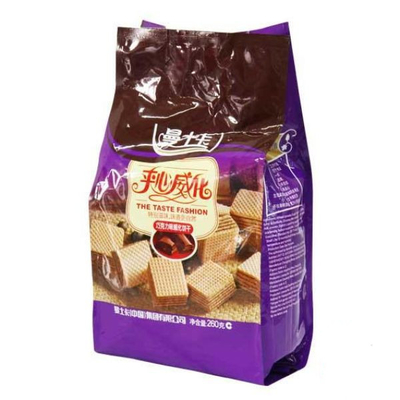 Sachets en plastique flexibles de nourriture de gousset de côté d'emballage de joint de quadruple pour des biscuits