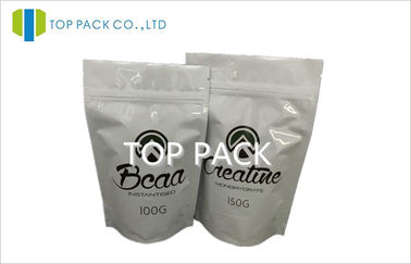 L'emballage organique d'AL/PE de poudre de protéine, tiennent la poche avec la tirette 100g/150g