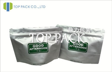 Le papier d'aluminium tiennent des poches de nourriture avec le zip-lock 80micron - 200micron