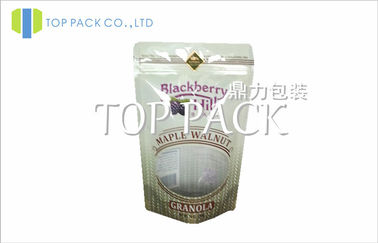 La serrure de fermeture éclair tiennent des poches de nourriture avec l'entaille de larme, sachets en matière plastique de Blackberry