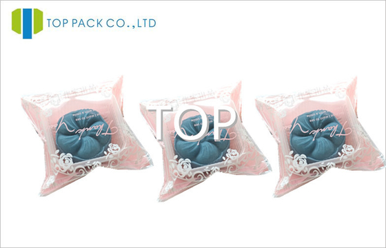 Petits sachets en plastique rescellables roses avec la fenêtre claire, emballage de casse-croûte sans tirette