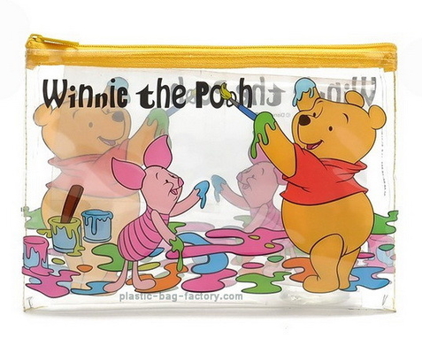 Les sacs en plastique de serrure de fermeture éclair d'ours de Winnie, zip-lock mignon d'enfant petit met en sac 20x13cm