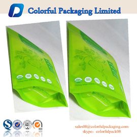 Macha vert en plastique tiennent les sacs de poche de tirette/la poche tirette de thé