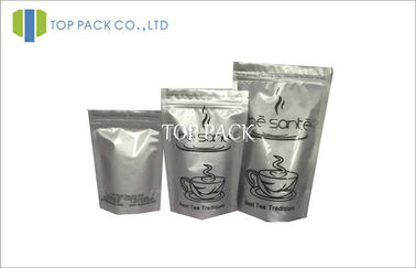 L'aluminium adapté aux besoins du client tiennent les sacs en papier rescellables de papier d'emballage avec la tirette pour l'emballage de thé