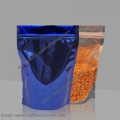 La nourriture zip-lock tiennent l'avant transparent de fenêtre de poches réutilisable