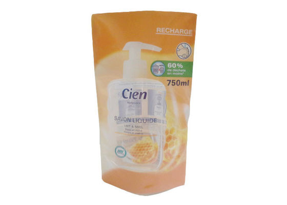 le support du soin 750ml personnel vers le haut du côté inférieur du gousset trois de poches a scellé