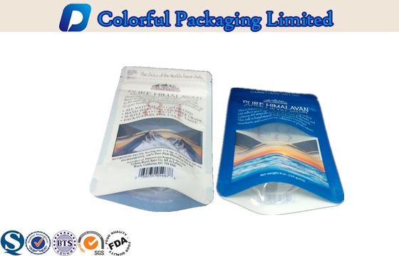 En plastique biodégradables de fruits de mer mous dégradables de sel tiennent la poche avec la fenêtre