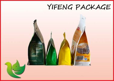 Le thé empaquetant le sac de serrure de tirette de fond plat Reclose 250g 500g 1000g