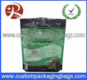 Faits sur commande en plastique de PE/PET/VMPET tiennent des poches avec le fond plat pour la sucrerie
